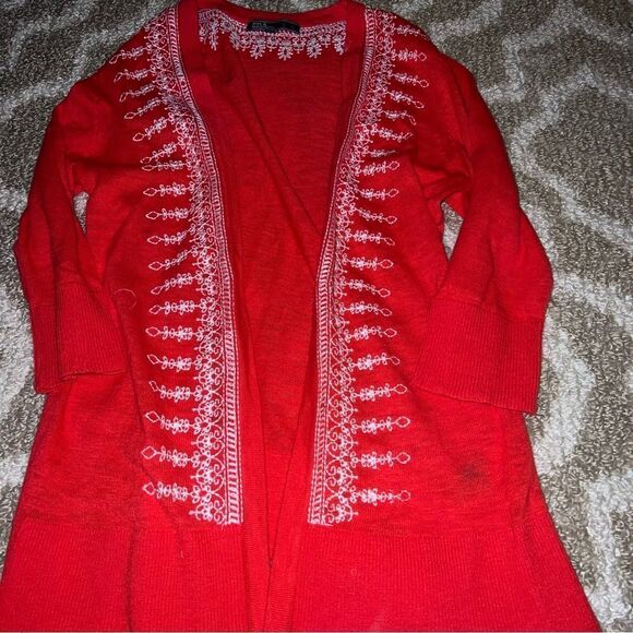 89th & Madison red cardigan size PM - Picture 1 of 5